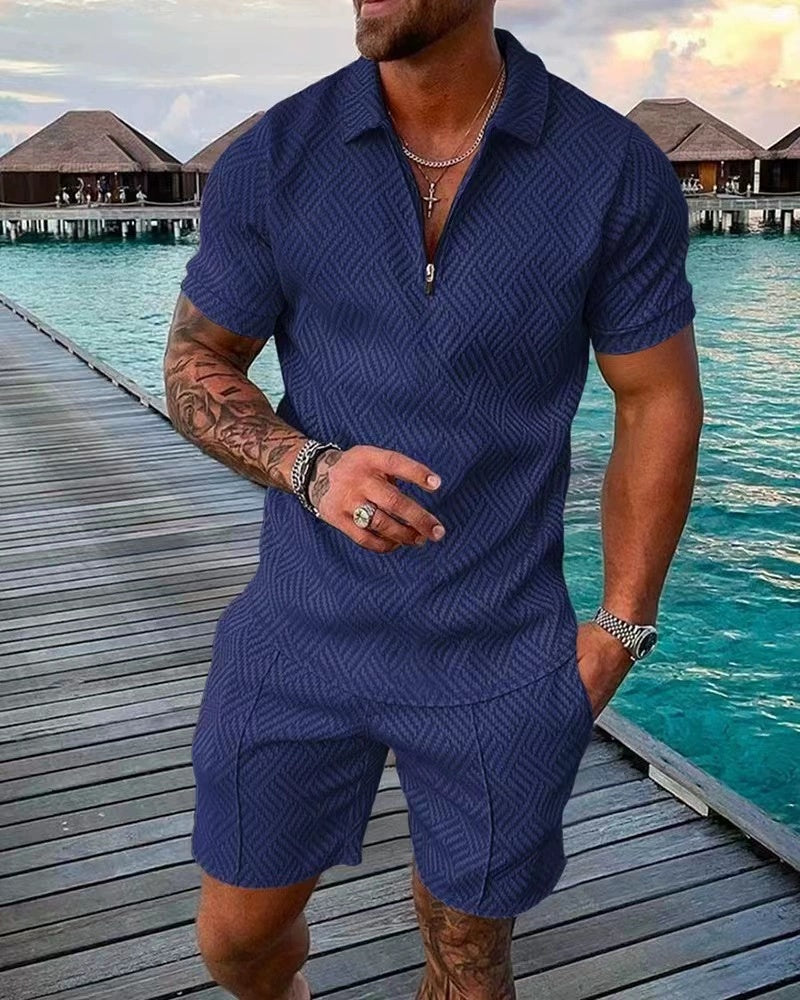 Pánský ležérní polo set v evropském stylu
