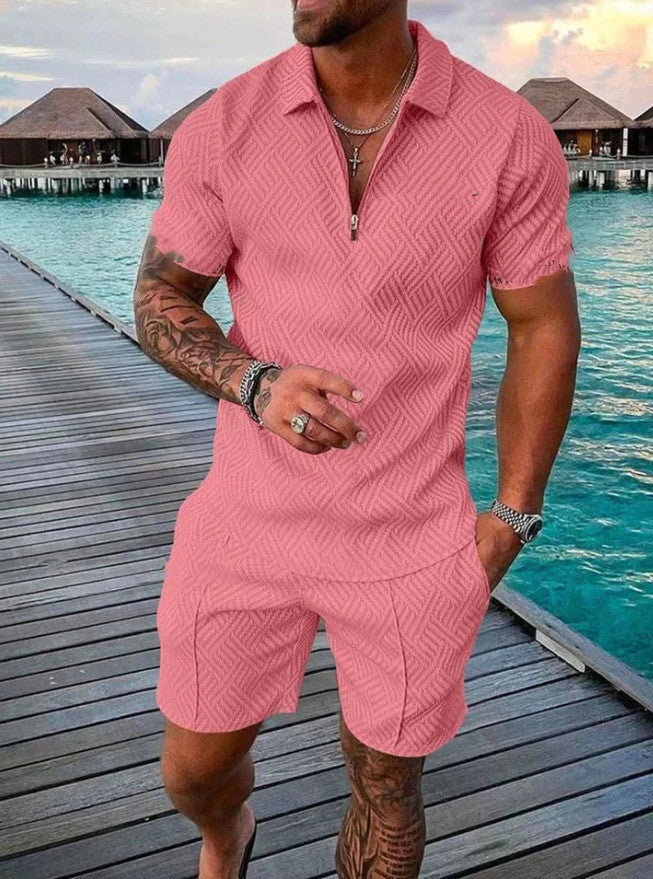 Pánský ležérní polo set v evropském stylu