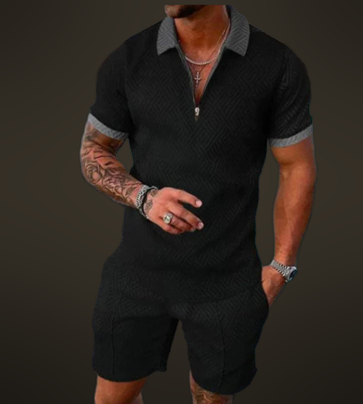 Pánský ležérní polo set v evropském stylu
